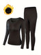 Women’s Thermal Underwear Set – Long Sleeve Warm Top & High Stretch Leggings, Perfect for Activewear (7007)