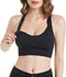 Women's Seamless Padded Sports Bra – Breathable, Stretch Crossback Bustier Top with Back Embellishment (10023)