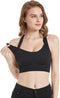 Women's Seamless Padded Sports Bra – Breathable, Stretch Crossback Bustier Top with Back Embellishment (10023)