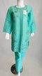 Two-Piece Embroidered Laser Cut Cotton Suit
