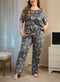 Multi-Color Heart Pattern Gray Nightwear & Home Wear (7008)