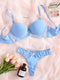 Sexy Lace Push-Up Plunge Bra & Panty Set – Underwired Padded Lingerie for Women (2007)