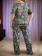 Multi-Color Heart Pattern Gray Nightwear & Home Wear (7008)